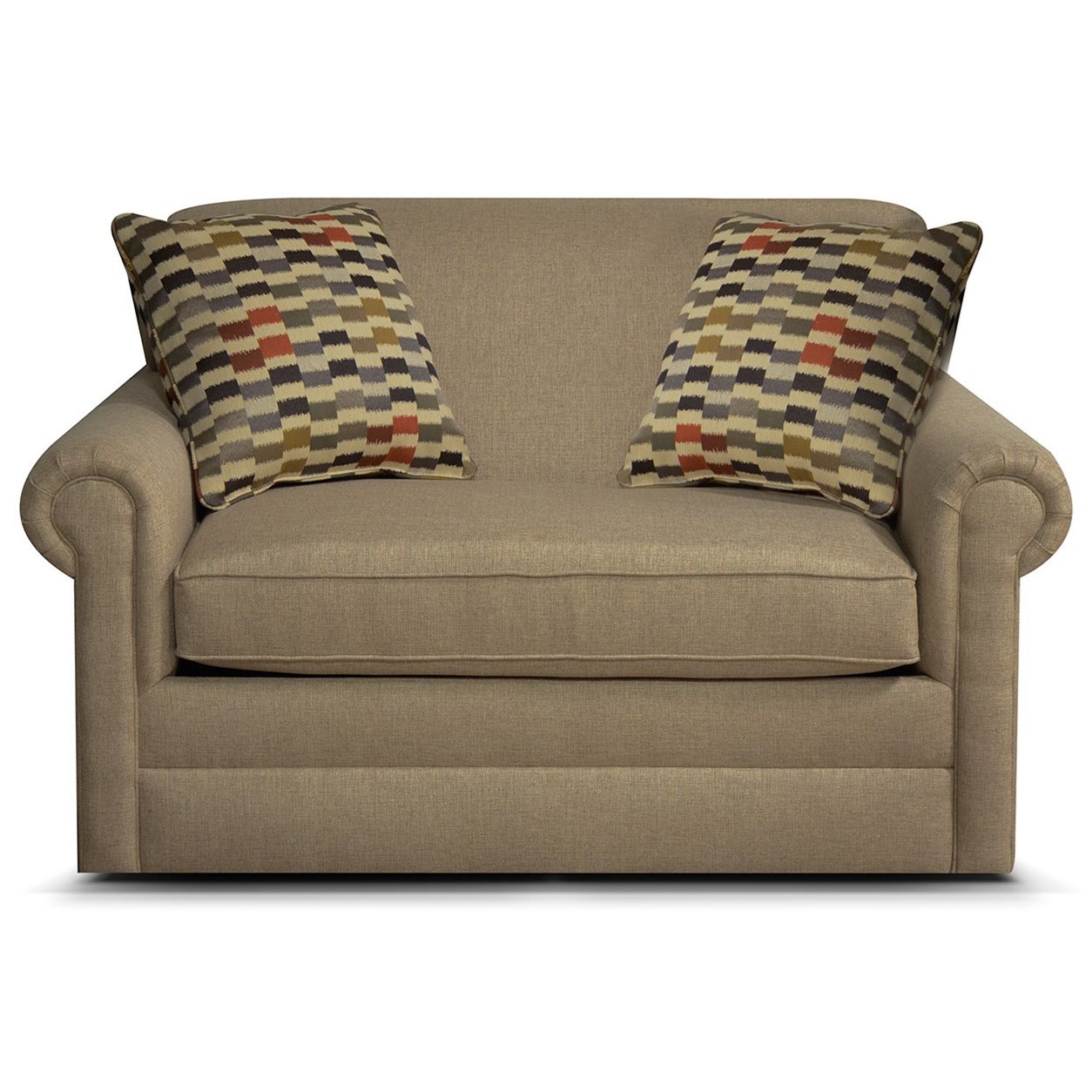 England 900 Series 900 07 7482 VISCO Visco Twin Size Sleeper with Traditional Furniture Style Turk Furniture Uph Sofa Sleepers